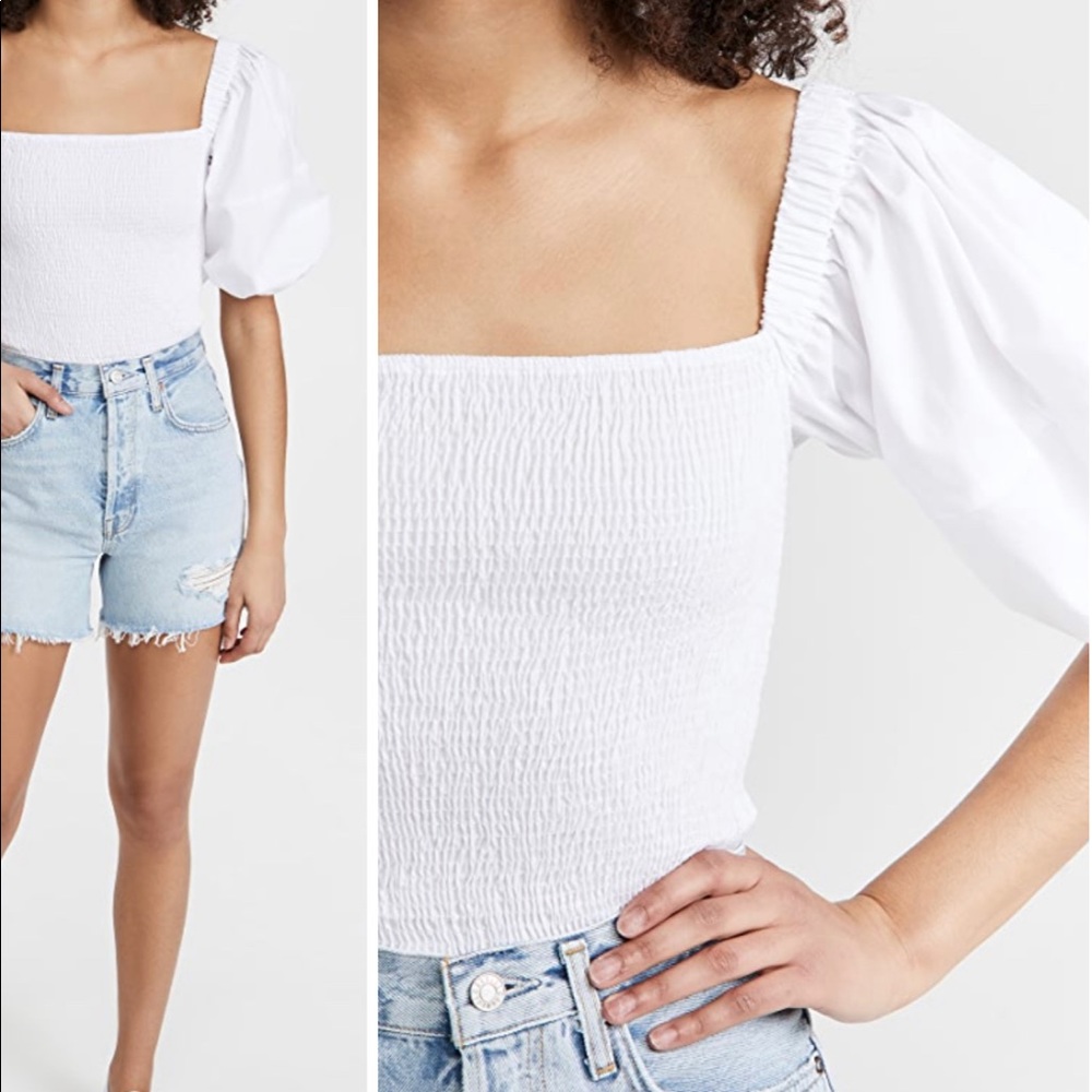 Sokie collective Puff Sleeve colorful Smocked Top